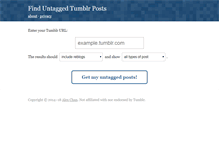 Tablet Screenshot of finduntaggedtumblrposts.com